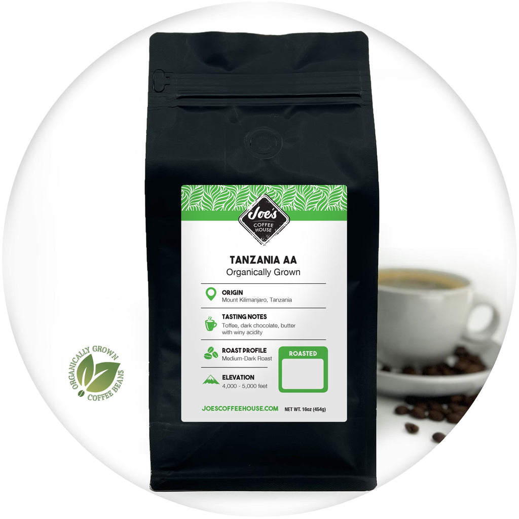 Joe's Coffee House, Organic Tanzania AA Roast