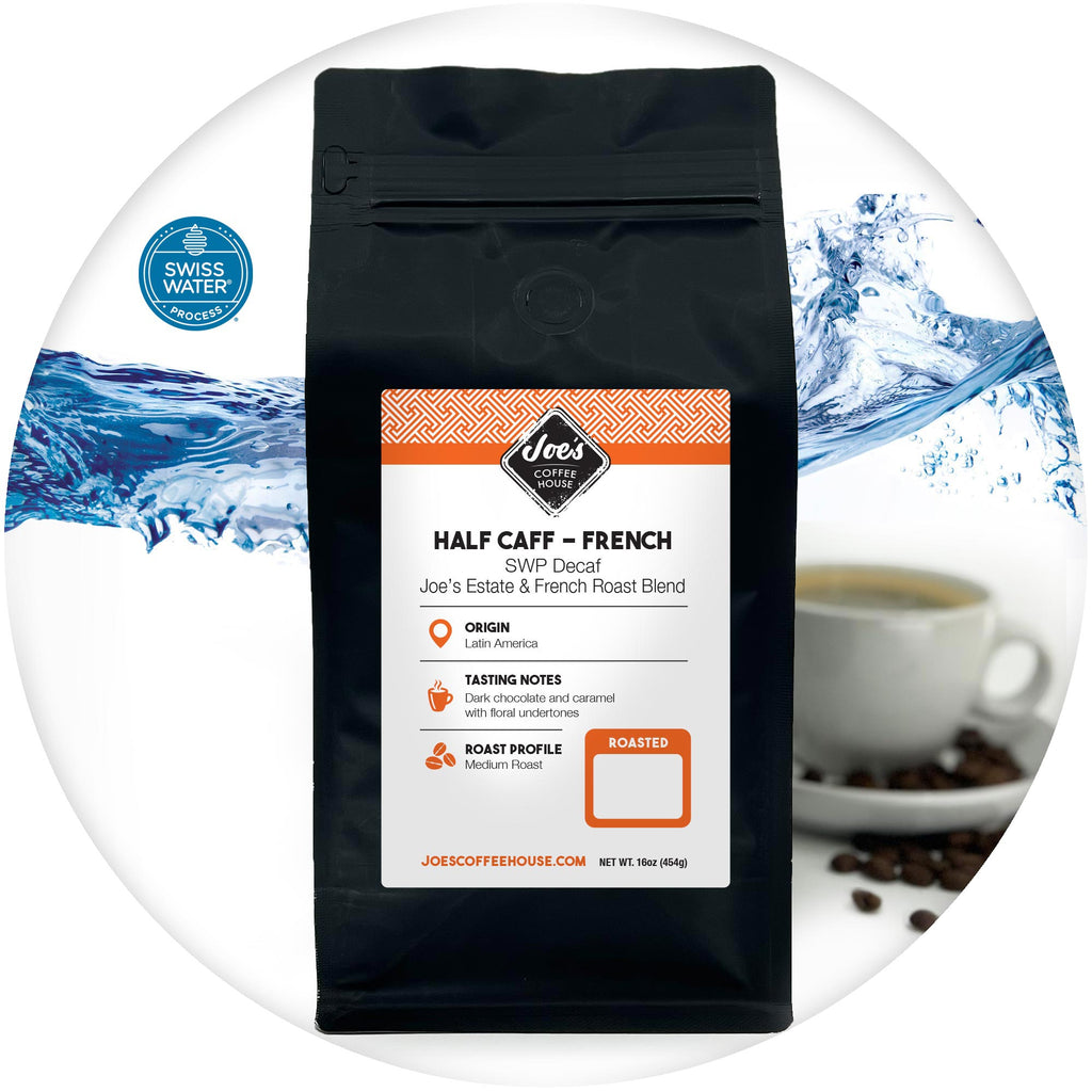 Joe's Coffee House, Decaf Half Caff French Roast Blend